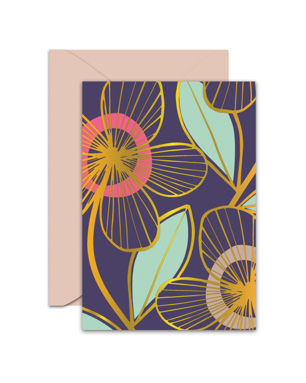 Greeting Card - GC2916-HAL044 - Flowers - Blank Card